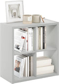Furinno Cubicle Open Back Decorative Cube Storage Organizer, Light Grey by Furinno-FitsYourSpaceFitsYourBudget