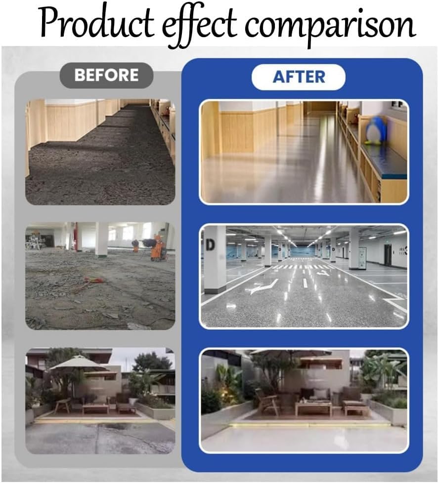 Louis Forest Epoxy Floor Paint, High-Gloss Marble Effect Epoxy Floor Coating (Light Gray,1pcs)