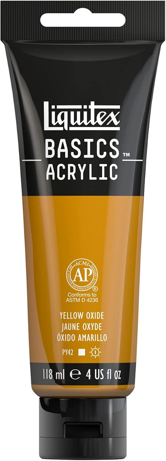 Liquitex BASICS Acrylic Paint, 118ml (4-oz) Tube, Yellow Oxide