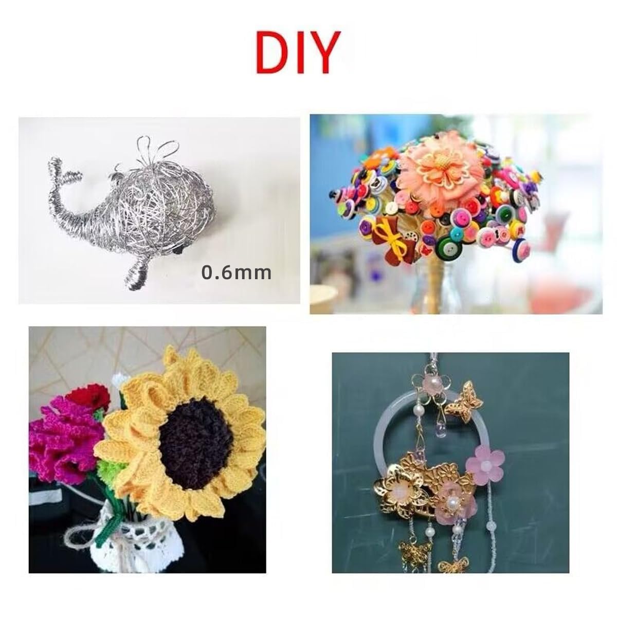 76Yards 26Gauge White Metal Floral Wire Flexible Paddle Florist Garden Wire for Flower Arrangement,Crafts,Christmas Wreaths Tree,Garland.