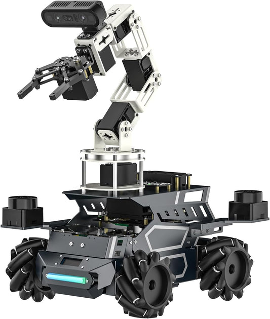 Yahboom Jetson Orin Nano 8GB ROS2 AI Robot Kit Large AI Model Supports 3D Mapping Navigation, Movelt Simulation, AI Vision, App Control