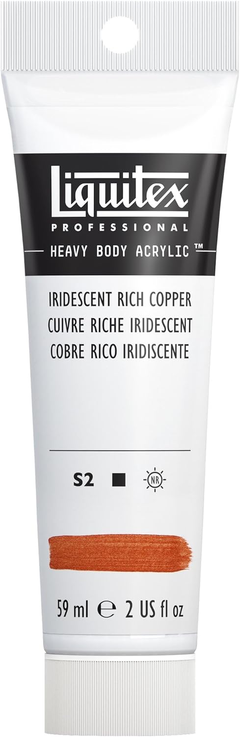 Liquitex Professional Heavy Body Acrylic Paint, 2-oz (59ml) Tube, Iridescent Rich Copper