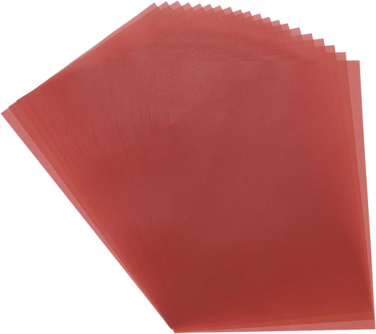 MECCANIXITY Colored Vellum Paper, 40 Sheet Red Transparency 8.5 x 11 Printable Vellum Paper, Translucent Vellum Sheets for Printing Wedding Invitations Ink Jet Laser Printer