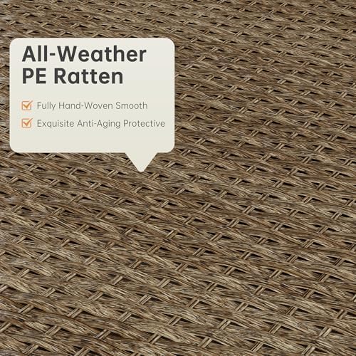 LHBcraft 7 Piece Outdoor Patio Furniture Set, Wicker Patio Furniture Set - Image 5
