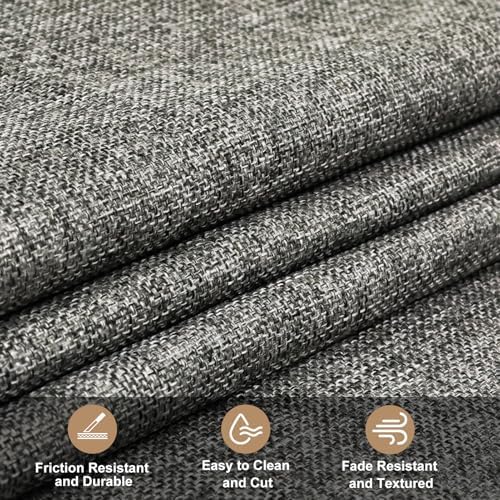 Heavy Linen Fabric 80x57 Inches, 1.2mm Thickness, Plain Solid Color Cloth - Image 3