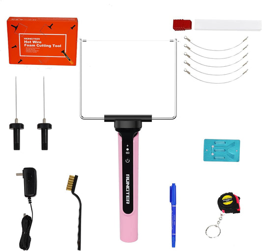 3 in 1 Hot Wire Foam Cutter Kit, Pink Foam Cutter Electric Foam Cutting Tool, Heated Foam Carving Knife Kit