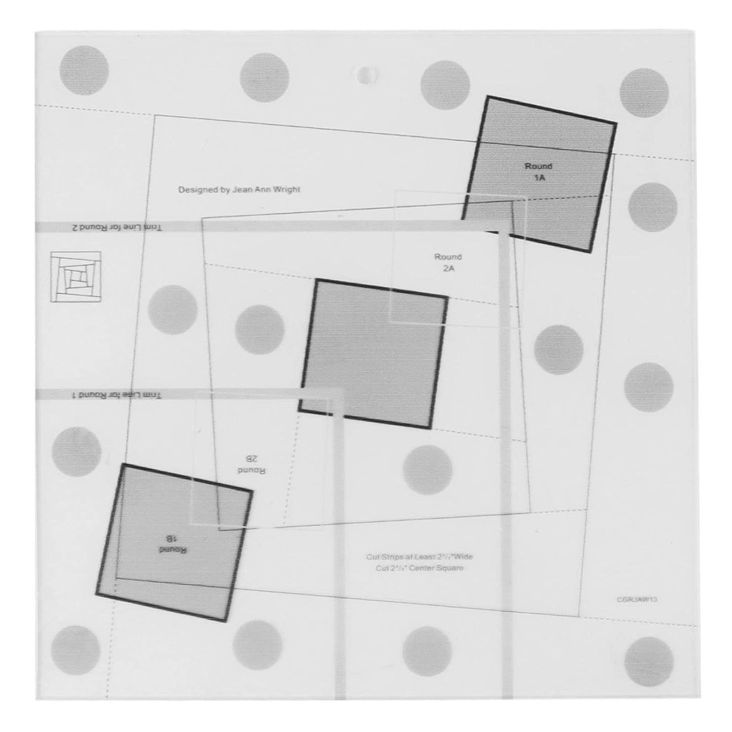Wonky Log Cabin Trim Tool, 8in Creative Grids Quilting Rulers Transparent Acrylic Quilting Ruler with Grids, Non-Slip Grip Acrylic Quilting, Sewing, Crafting, Patchwork Ruler and Templat