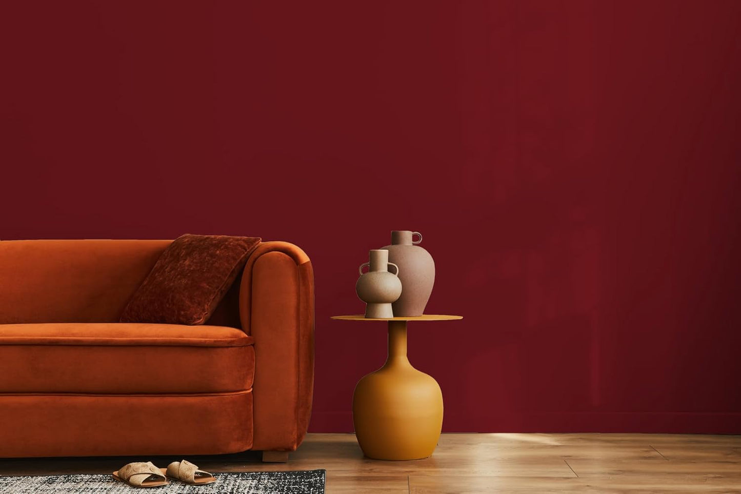 EVOLVE Paint & Primer: Environment-friendly, Low Sheen with One-coat Coverage for Interior & Exterior surfaces (Burgundy, 5-Gallon)