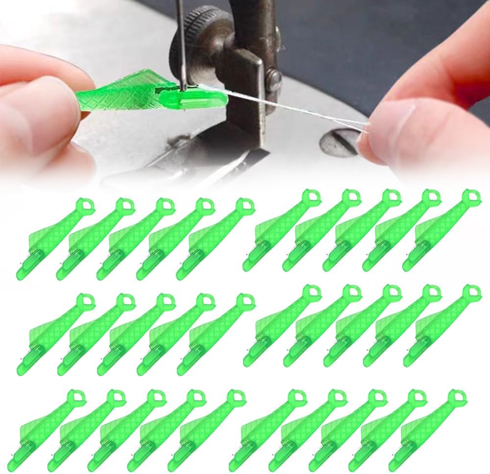 Automatic Sewing Needle Threader, Fish Type Sewing Machine Needle Threader, Simple Hand Sewing Needle Sewing Tool Set for Sewing Supplies (30 pcs)