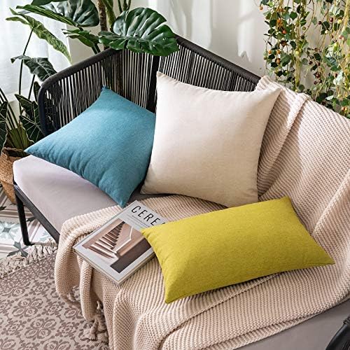 MIULEE Decorative Outdoor Pillow Covers Waterproof 18x18 Beige - Image 4