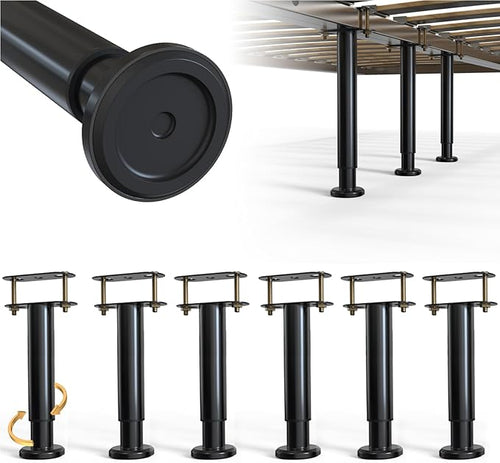 6Pcs Bed Frame Support Leg, Adjustable Height 5.8"-9", Extra Sturdy Steel Bed by YUEYIN