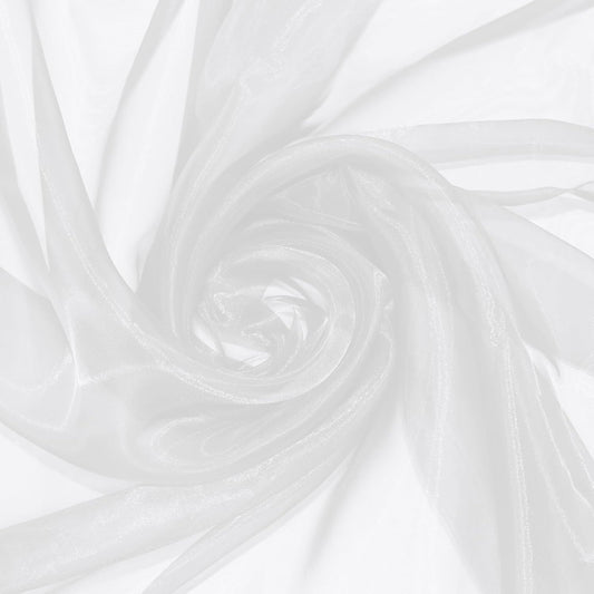 P Pothuiny Sheer Organza Fabric by The Yard, 3 Yards x 60 Inch Wide Bridal White Organza Tulle Fabric Roll Shiny Gauze Fashion Dress Sewing Craft for Wedding Party Decorations Backdrop