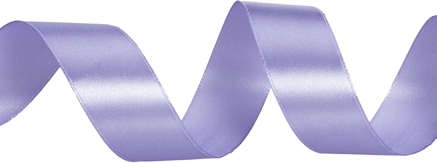 1 Inch Violet Solid Satin Ribbon, 50 Yards Craft Fabric Ribbon for Gift Wrapping Floral Bouquets Wedding Party Decoration