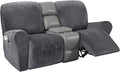H.VERSAILTEX Velvet Stretch Recliner Couch Covers 6-Pieces Recliner Loveseat by HVERSAILTEX