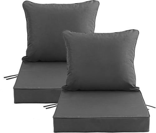 19x19 Inch Patio Chair Cushions Set of 2, Outdoor Furniture Cushions by Unknown