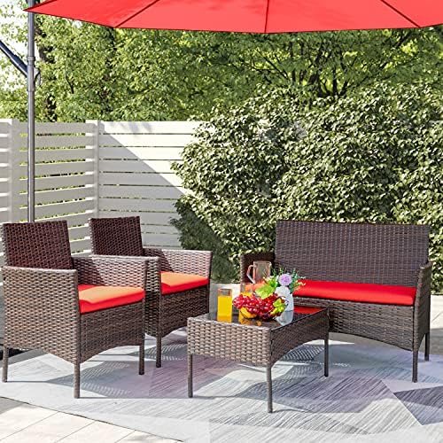 Greesum Patio Furniture 4 Pieces Conversation Sets - Image 2