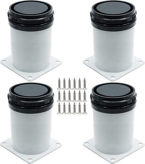 4 Pack Adjustable Furniture Legs 4 Inch, Stainless Steel Adjustable Legs Metal by Kyuionty