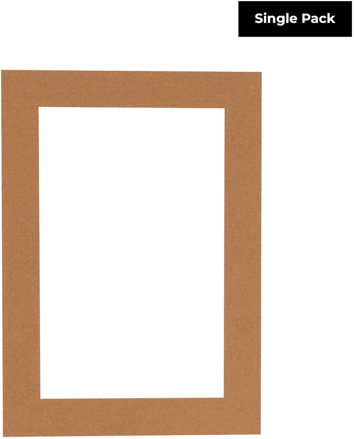 8x10 Mat for 6x8 Photo - Precut Aged Oak Brown Picture Matboard for Frames Measuring 8 x 10 Inches - Bevel Cut Matte to Display Art 6 x 8 Inches - Acid Free ONE MAT with Backing Board & Clear Bag