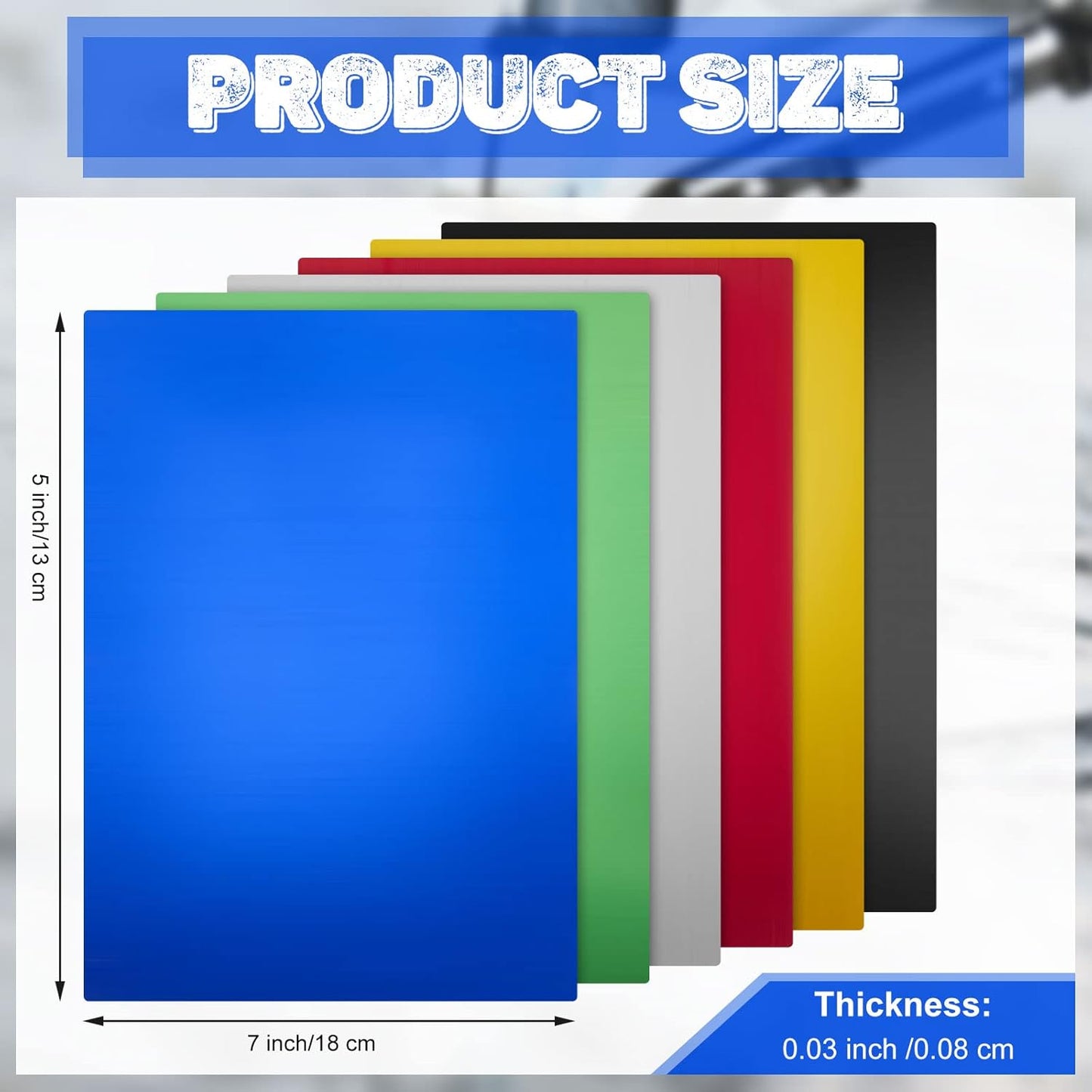 6 Pack 5 x 7 Inch Metal Engraving Sheets Multicolor Laser Engraving Blanks 0.8 mm Anodized Aluminum Sheets for Precision Etching Tool Tip Engraver DIY Interior Signs Badges Crafting