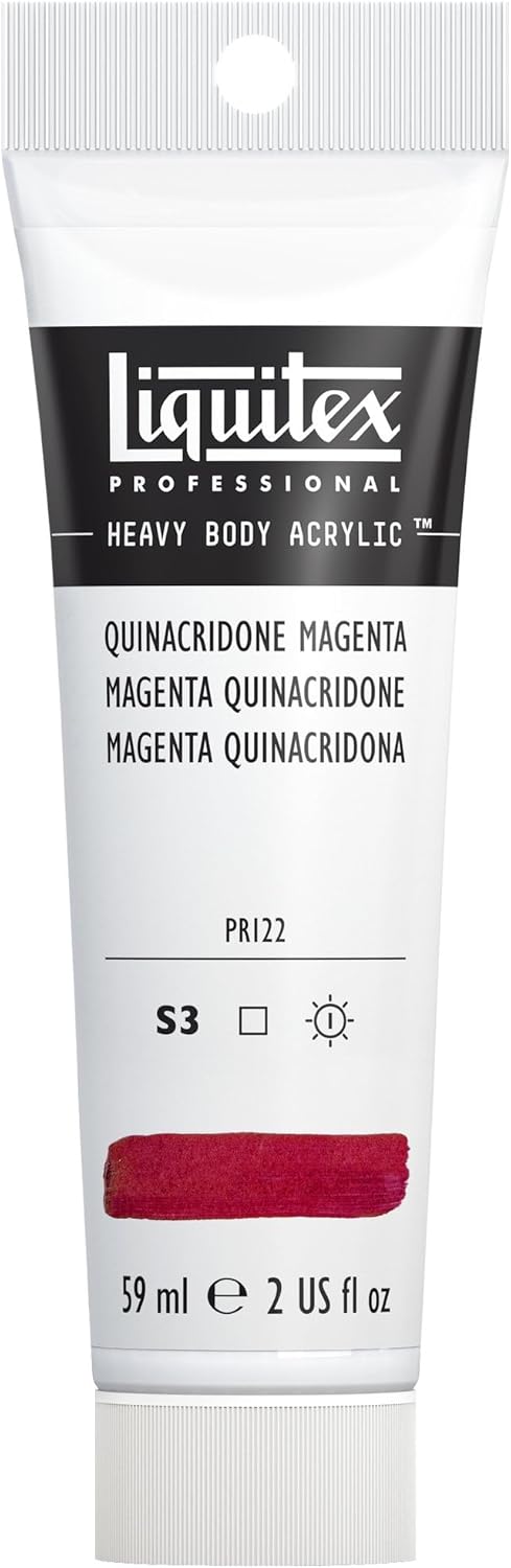 Liquitex Professional Heavy Body Acrylic Paint, 2-oz (59ml) Tube, Quinacridone Magenta