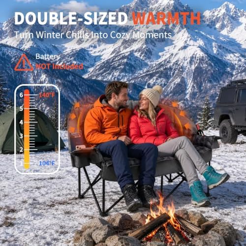 Heated Padded Double Camping Chair - Image 3