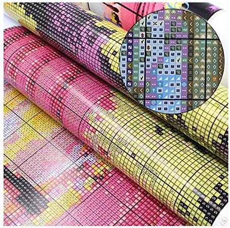 Stitchmelody Stamped Cross Stitch Kits,11CT Printed Pattern DMC Threads Embroidery Set-Happy Couple 22.4''X18.1''