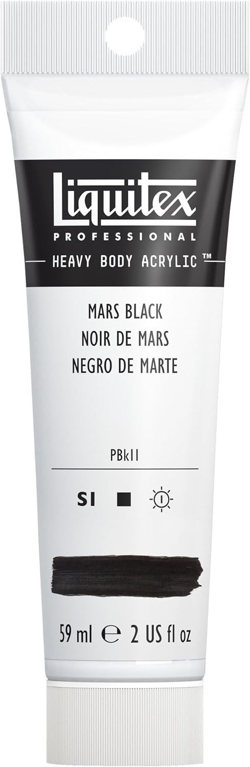 Liquitex Professional Heavy Body Acrylic Paint, 2-oz (59ml) Tube, Mars Black