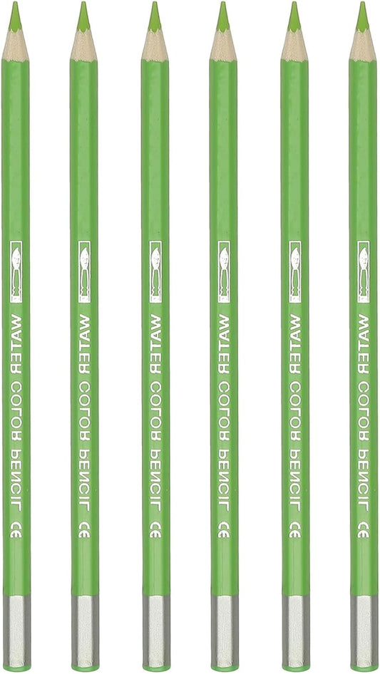 PATIKIL Watercolor Pencil, 6Pcs Water Soluble Pencils for Blending, Coloring, Sketch Drawing, Painting, Green Yellow