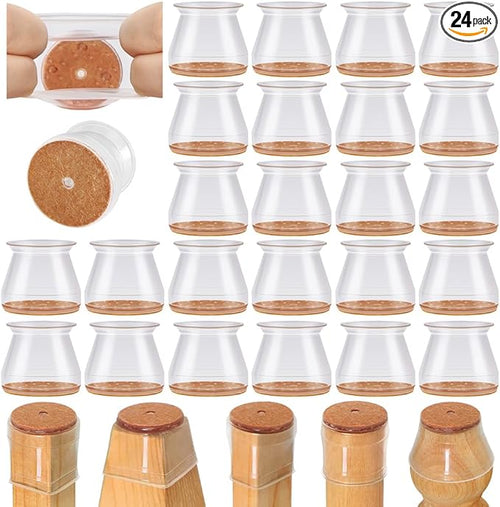 24 Pcs Chair Leg Floor Protectors by VIUME