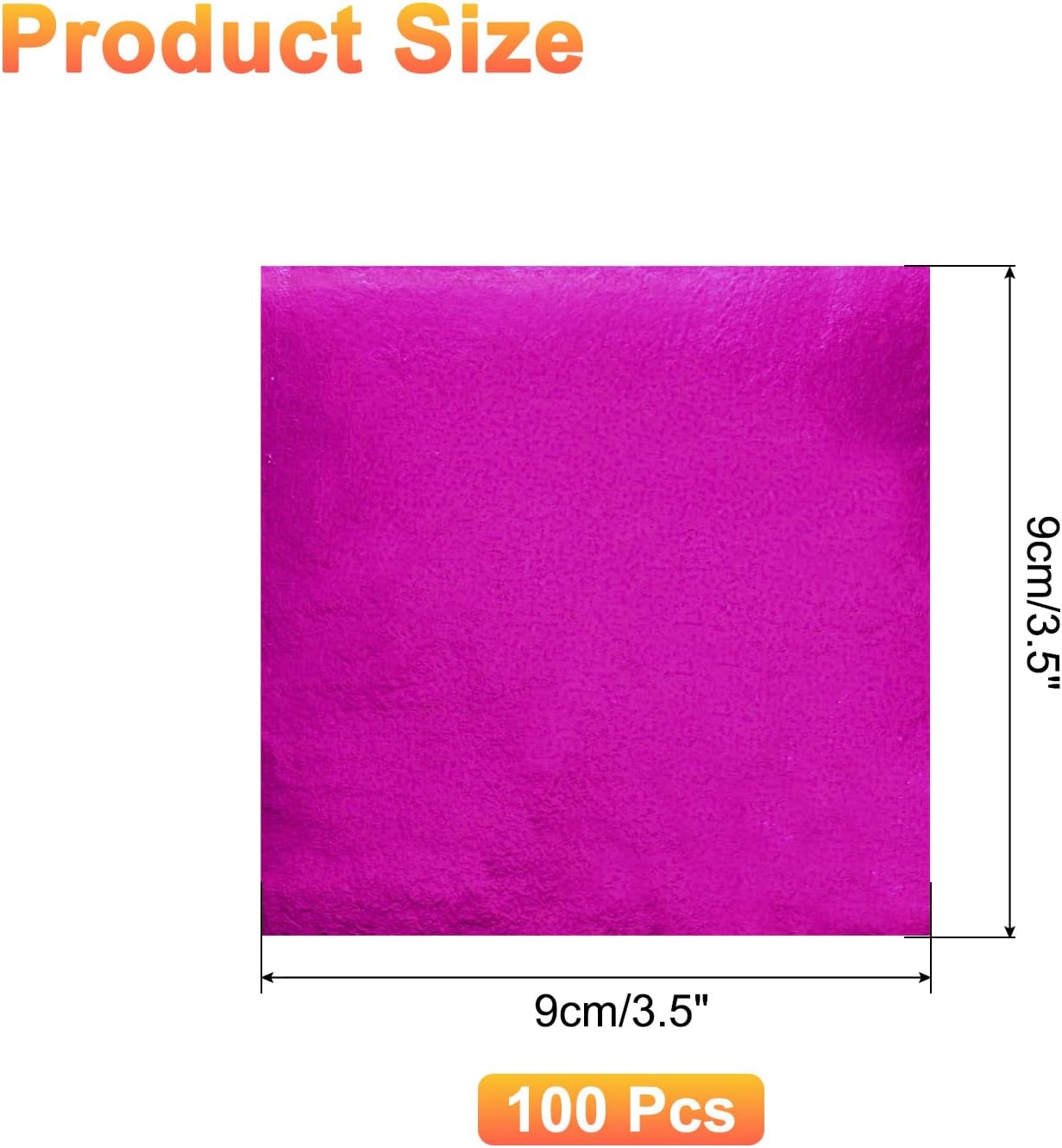 uxcell 100pcs Leaf Sheets, 3.5" x 3.5" Foil Sheets Paper Sheets for DIY Crafts Painting Nails Resin Furniture Decoration(Light Purple)