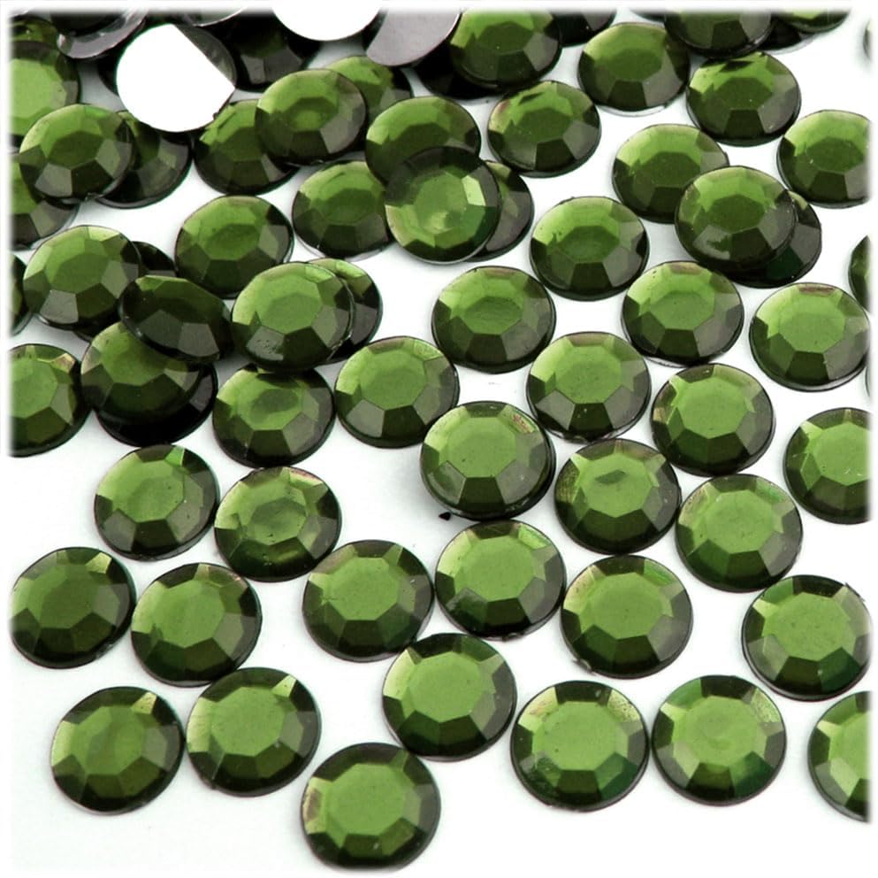The Crafts Outlet 144pc Rhinestones Round 10mm - Flatback Ruby Red RED