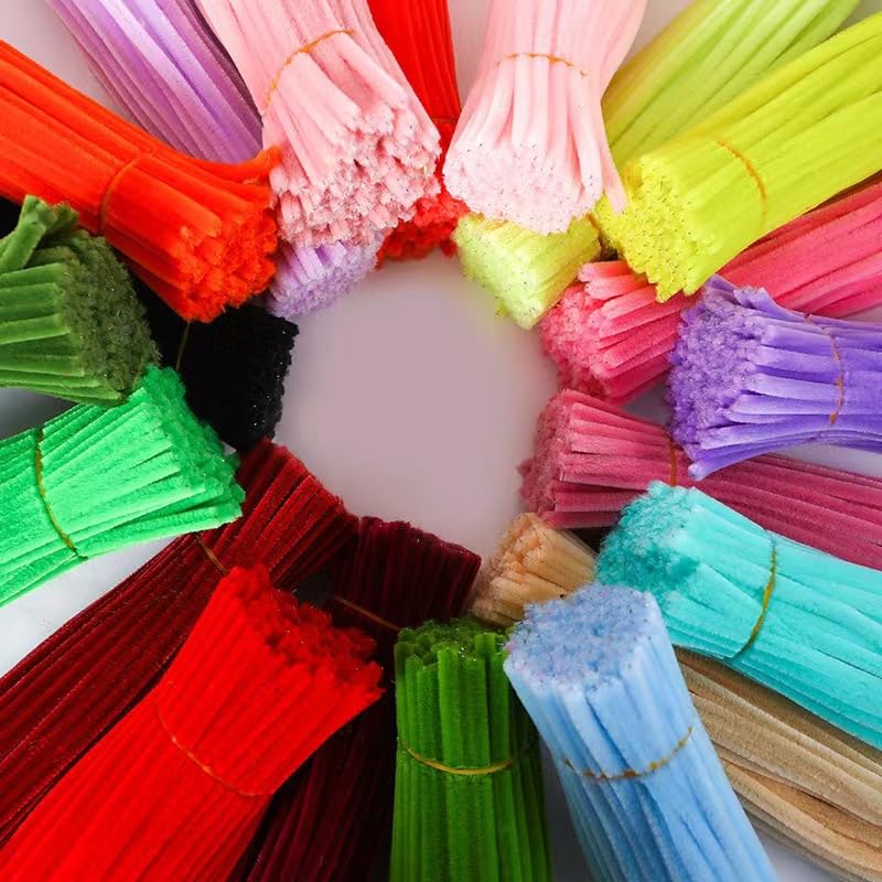 100 Pieces Pipe Cleaners Chenille Stem, Pastel Candy Color Pipe Cleaners Set for Pipe Cleaners DIY Arts Crafts Decorations, Chenille Stems Pipe Cleaners (Light Purple)
