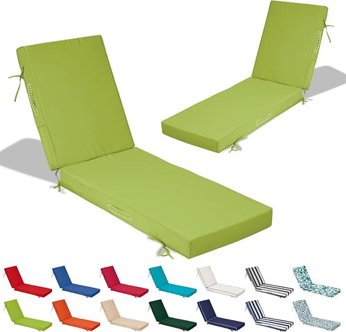 72x21x4in Lounge Cushions for Outdoor Furniture, Outdoor Lounge Chair Cushions by Odsiikly