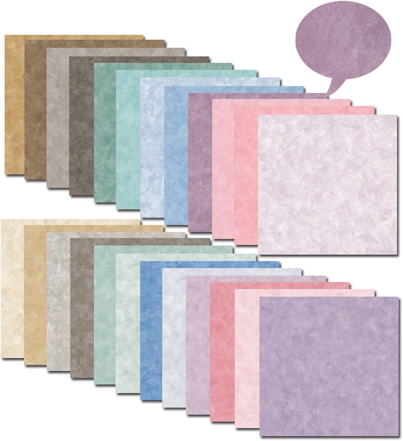 Scrapbook Paper 12x12, Double-Sided Suede Textured Scrapbook Paper Set 24 Sheets/ 24 Designs, Bohemian Patterned Craft Paper for Junk Journals Greeting Cards Album Decoration (Soft Romantic, 12x12 in)