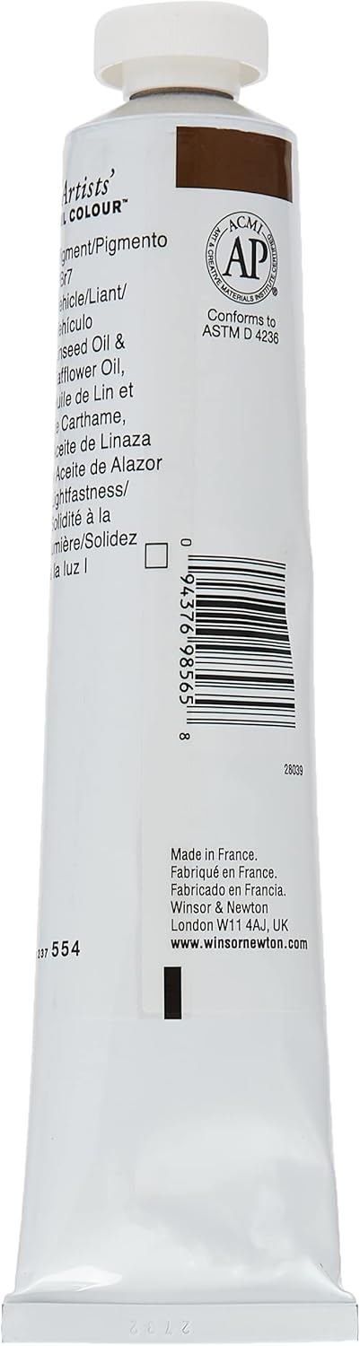 Winsor & Newton Artists' Oil Color, 200ml (6.75 oz) Tube, Raw Umber
