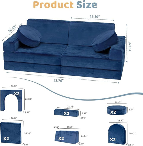 12pcs Modular Kids Play Couch - Image 2