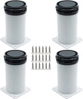 Set of 4 Adjustable Furniture Legs 6 Inch, Stainless Steel Furniture Legs by Kyuionty