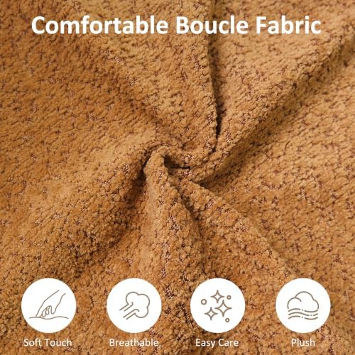 VANOMi 90.9" Boucle 3-Seater Deep Seat Sofa, Oversized Cloud Couch - Image 6