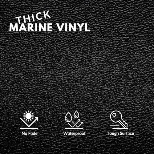 Marine Vinyl Fabric, Upholstery Faux Leather, Outdoor Boat Automotive, DIY and - Image 2