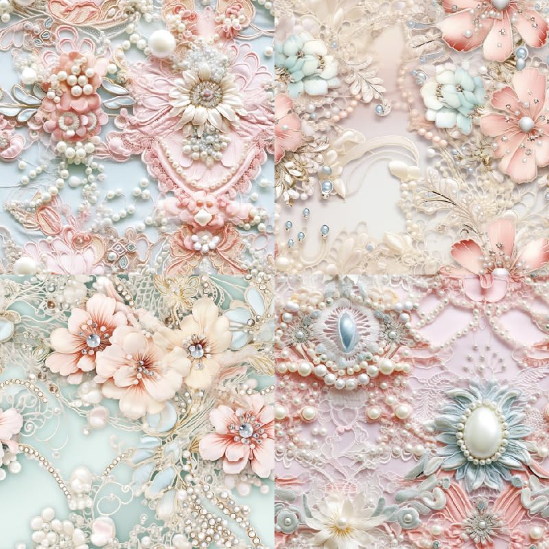 Premium 6x6 Inch Single-Sided Scrapbook Paper Pad - Perfect for Crafting, Decorative Projects and Card Making - 24 Sheets & 12 Elegant Patterns