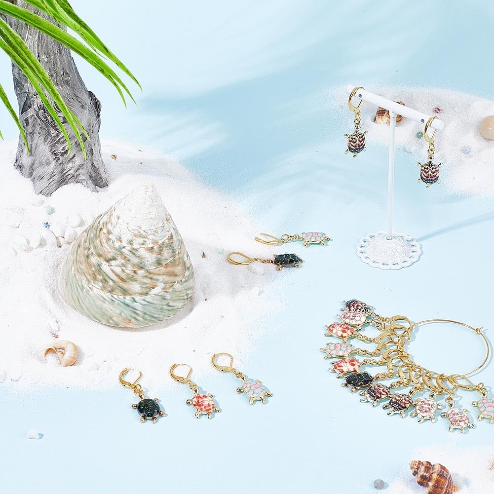 SUNNYCLUE 1 Box 20Pcs Stitch Marker Charms Locking Stitch Marker Metal Clip on Removable Lobster Clasps Leverback Stitch Markers for Knitting Weaving Sewing Needleworks Women DIY Crafts Gift Supplies