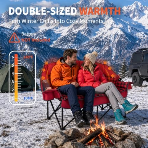 Heated Padded Double Camping Chair - Image 3