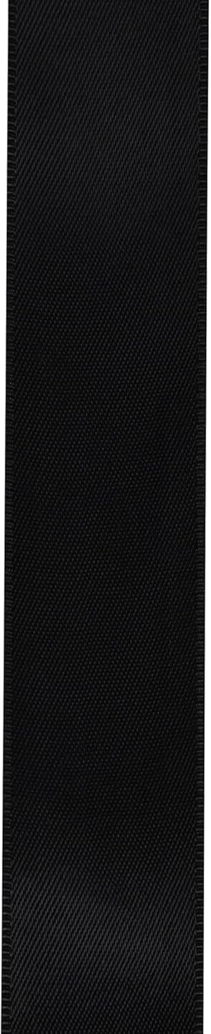 LIUYAXI Black Double Faced Satin Ribbon, 1" X Continuous 25 Yards, Ribbons Perfect for Gift Wrapping Wedding Bouquet Decor DIY Craft Bow Making & Other Projects