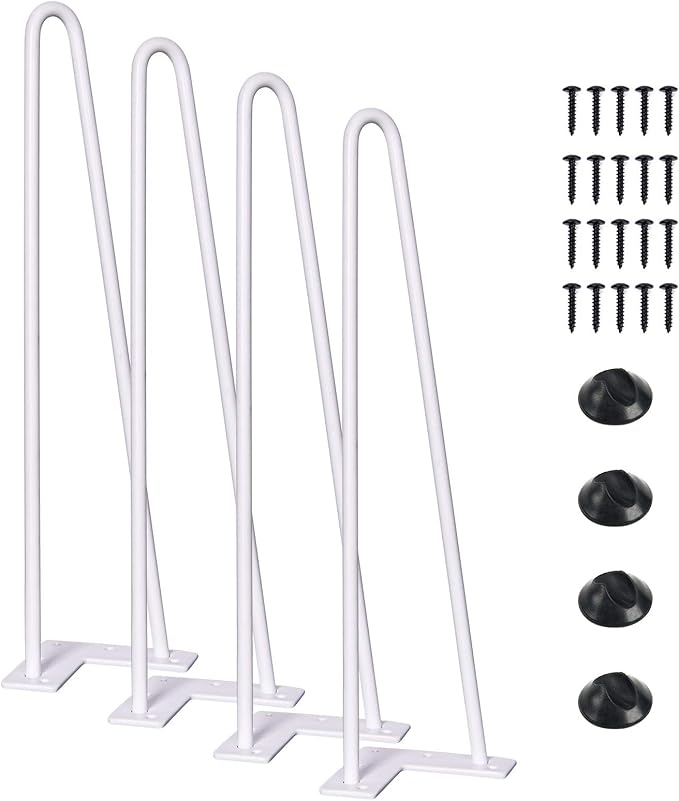 SMARTSTANDARD 16 Inch Heavy Duty Hairpin Furniture Legs, Metal Home DIY Projects by SMARTSTANDARD