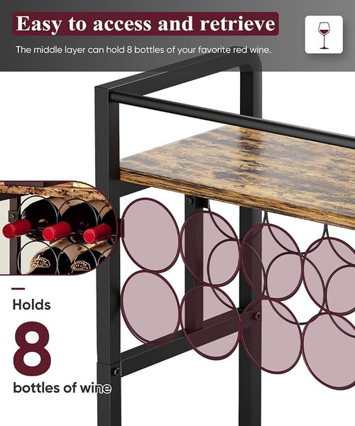 3-Tier Wine Rack Freestanding Floor - Image 2