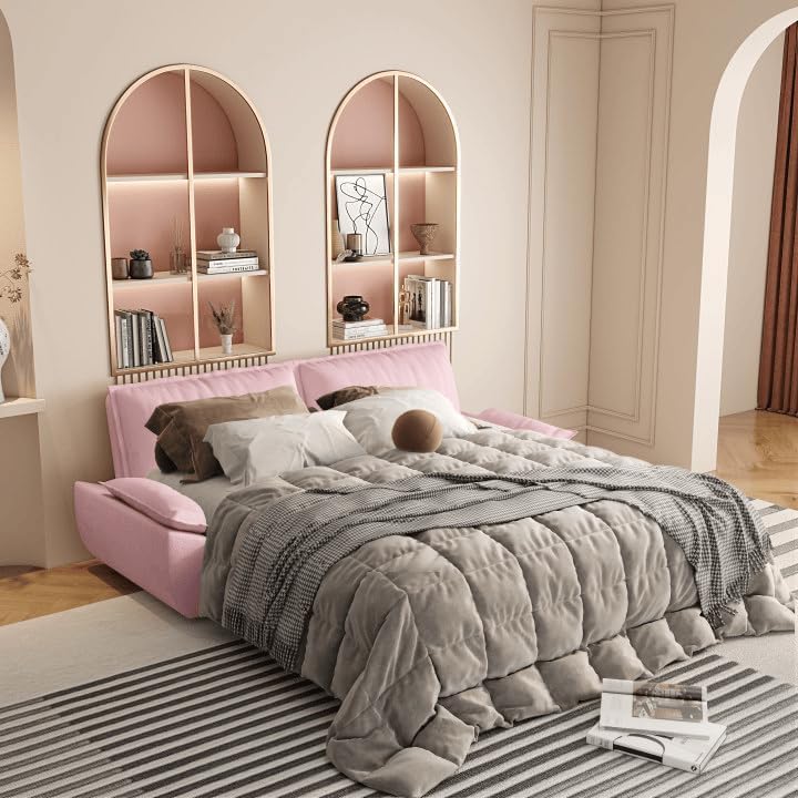 66" Futon Sofa Bed Queen Size, 3-in-1 Convertible Sleeper Sofa - Image 6