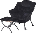 Welnow Lazy Chair with Ottoman, Modern Accent Chair with Armrests and a Side by LifeGetsBetterWithWelnow