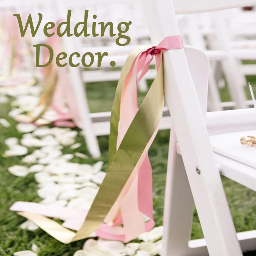 1-1/2" Width x 100 Yards Satin Ribbon, Champagne Gold Ribbon Perfect for DIY Craft, Bows, Gift Wrapping, Flower Bouquet, Valentine's Day, Christmas and Party Decoration