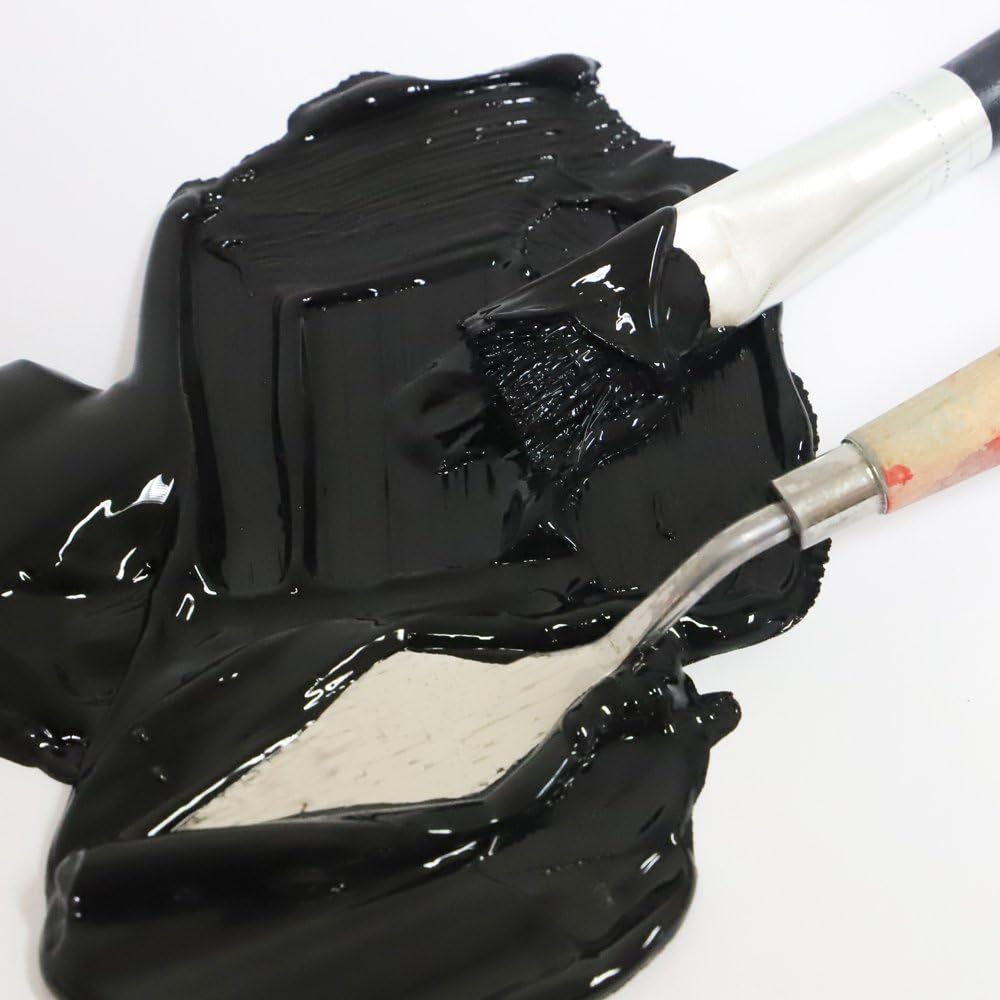 Mont Marte Discovery School Acrylic, 2 PACK, Black, 1/2 Gallon (2 Liter). Ideal for Students and Artists. Excellent Coverage and Fast Drying. Pump Lid Included.