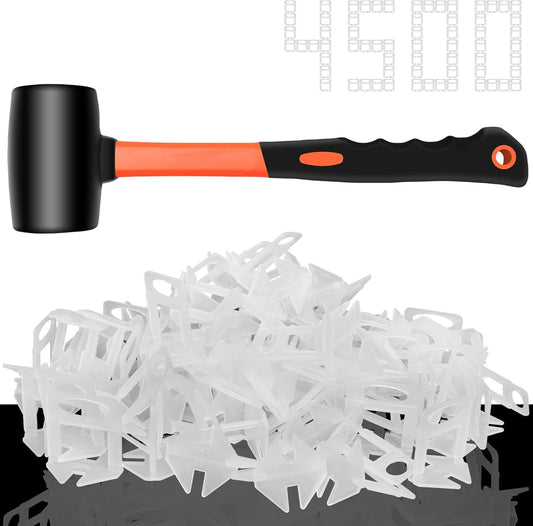 DGSL Tile Leveling System, 4500 Tile Spacers Clips 1/16 Inch Tile Tools, Tile Installation Tools for Professional Ceramic Tile and Stone Installation